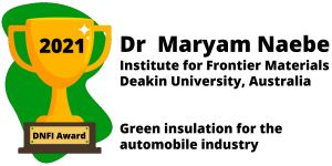 Dr. Maryam Naebe Win 2021 DNFI Award